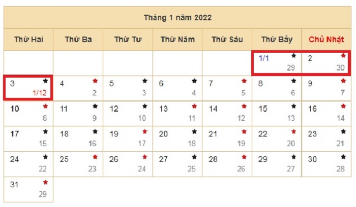 Dự kiến lịch Tết Dương lịch 2022 nghỉ tối đa 3 ngày